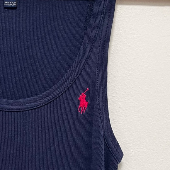 RALPH LAUREN Y2K Pima Cotton Ribbed Tank Dress Size Medium - Picture 7 of 8